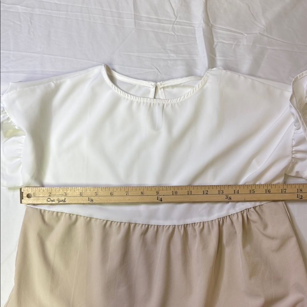 NWOT- Stylish Mini Dress in White, Cream, and Yellow XSmall/Small - Picture 11 of 11